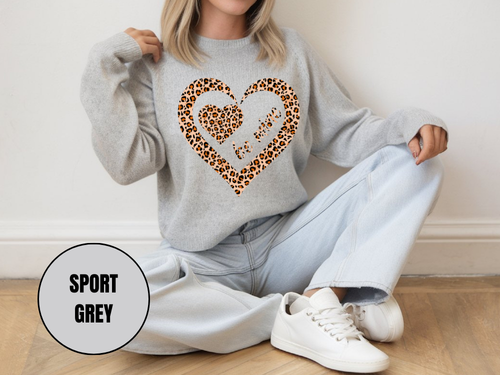 "Be Mine Leopard Design" Valentine's Day (Gildan 18000) VD066