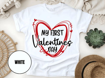"My First Valentine's day, Valentine's Day" T-Shirt, (Gildan 5000) VD058