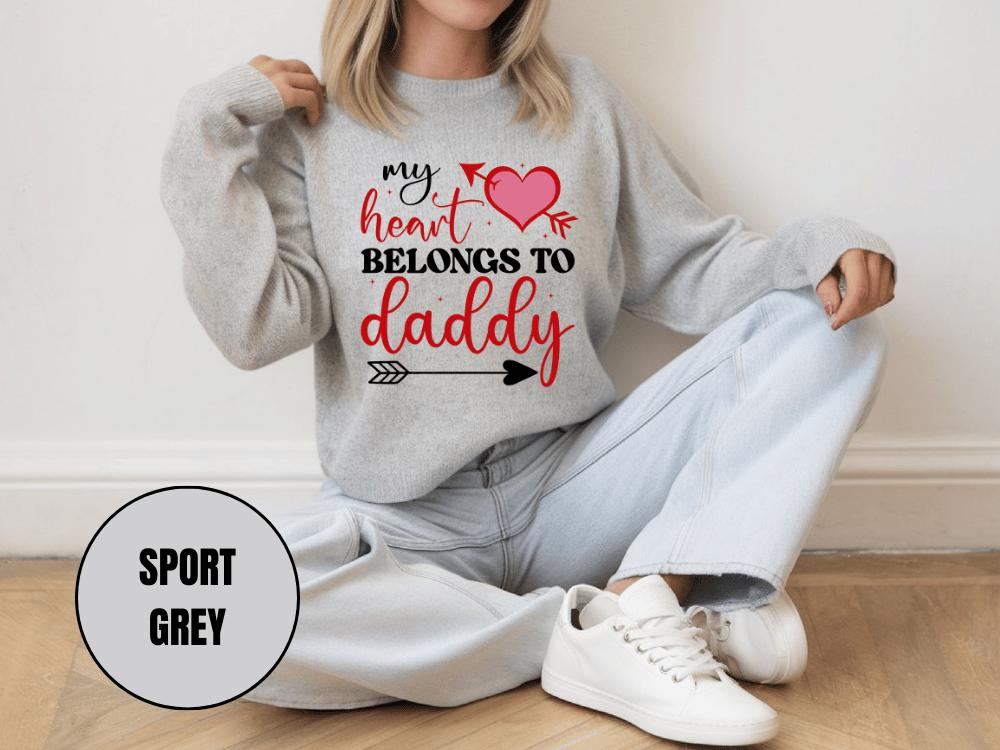 "My Heart Belongs to My Daddy" Valentine's Day (Gildan 18000) VD062