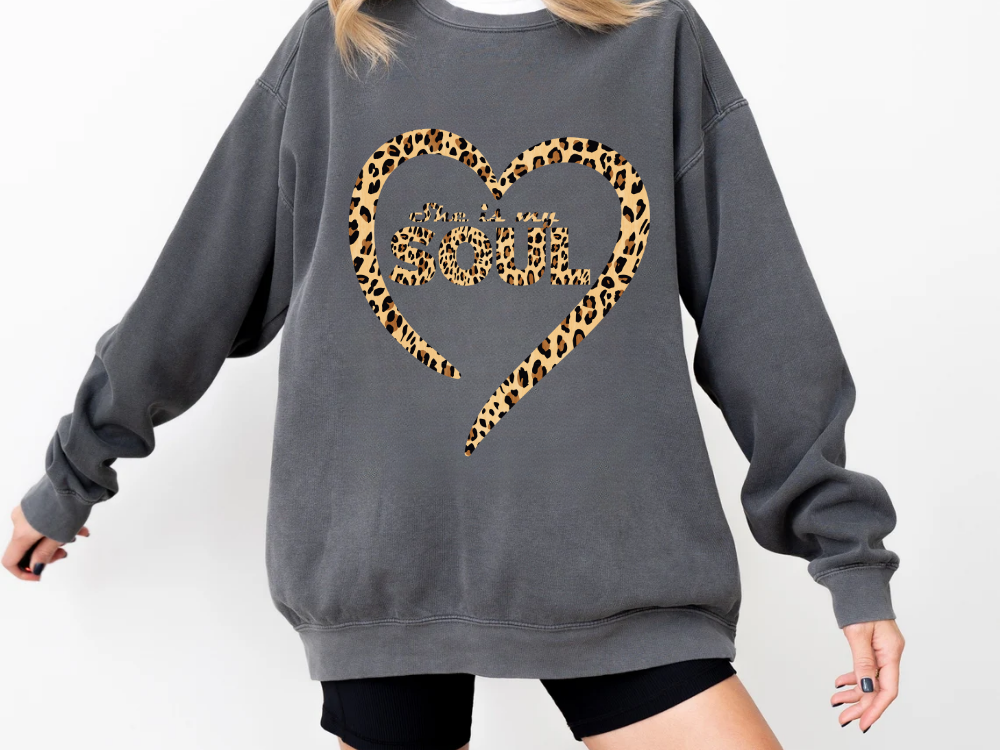 "She Is My Soul Leopard Design" Valentine's Day (Comfort Color) VDS079