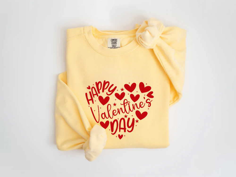 "Happy Valentine's Day" Valentine's Day (Comfort Color) VDS063