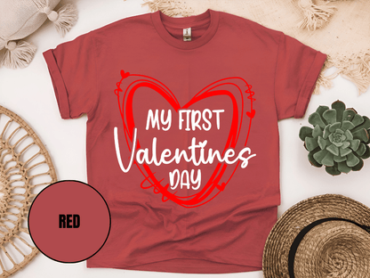 "My First Valentine's day, Valentine's Day" T-Shirt, (Gildan 5000) VD058