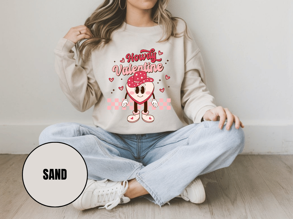 "Howdy Valentine" Valentine's Day (Gildan 18000) VD043