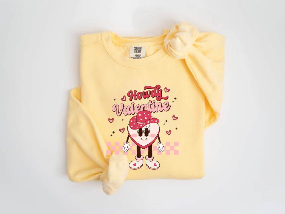"Howdy Valentine" Valentine's Day (Comfort Color) VDS043