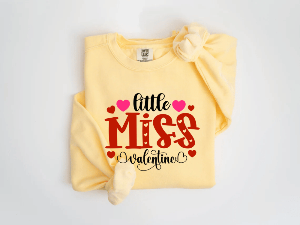 "Little Miss Valentine" Valentine's Day (Comfort Color) VDS022