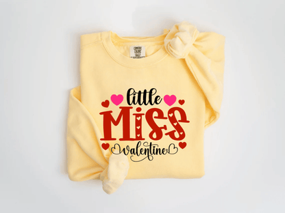 "Little Miss Valentine" Valentine's Day (Comfort Color) VDS022