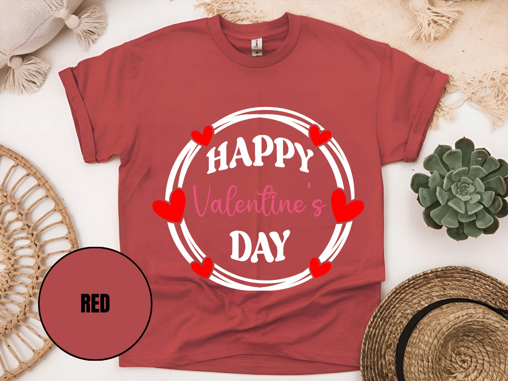 "Happy Valentine's Day" T-Shirt, (Gildan 5000) VD064