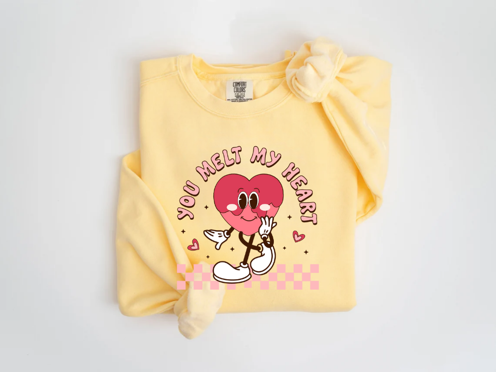 "You Melt My Heart" Valentine's Day (Comfort Color) VDS051