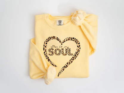 "She Is My Soul Leopard Design" Valentine's Day (Comfort Color) VDS079