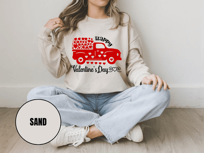 "Happy Valentine's Day" Valentine's Day Sweatshirt, (Gildan 18000) VD006