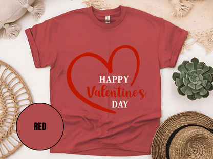 "Happy Valentine's day" T-Shirt, (Gildan 5000) VD019