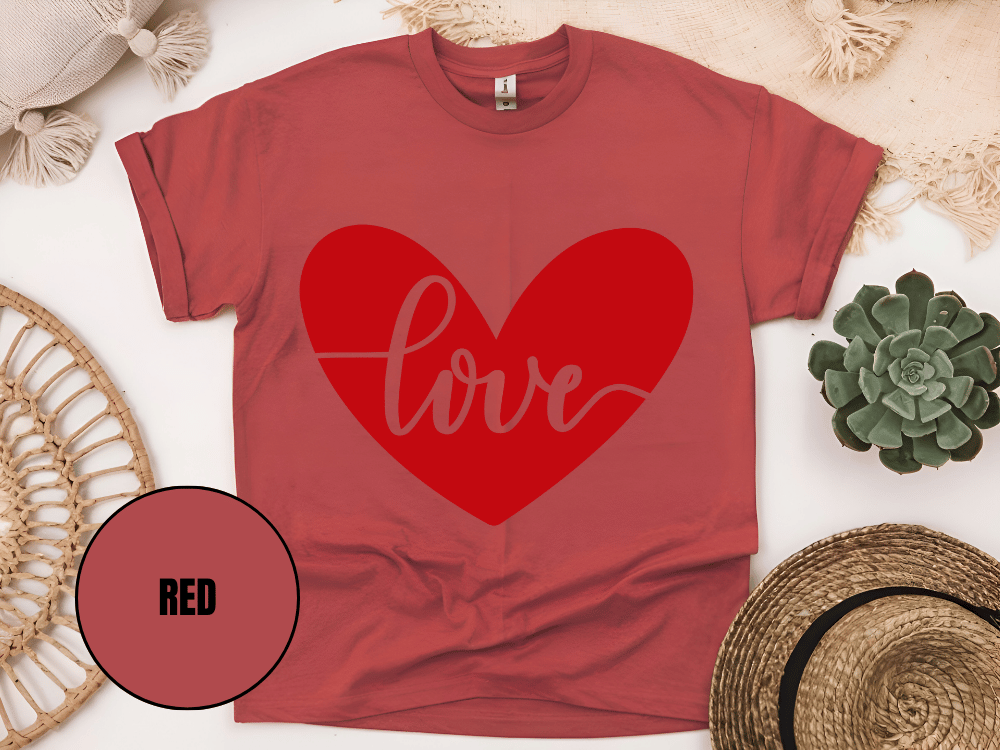 "Love, Valentine's Day" T-Shirt, (Gildan 5000) VD052
