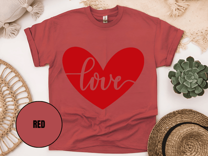 "Love, Valentine's Day" T-Shirt, (Gildan 5000) VD052