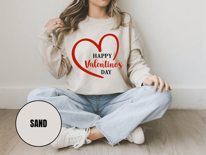 "Happy Valentine Days" Valentine's Day Sweatshirt, (Gildan 18000) VD019