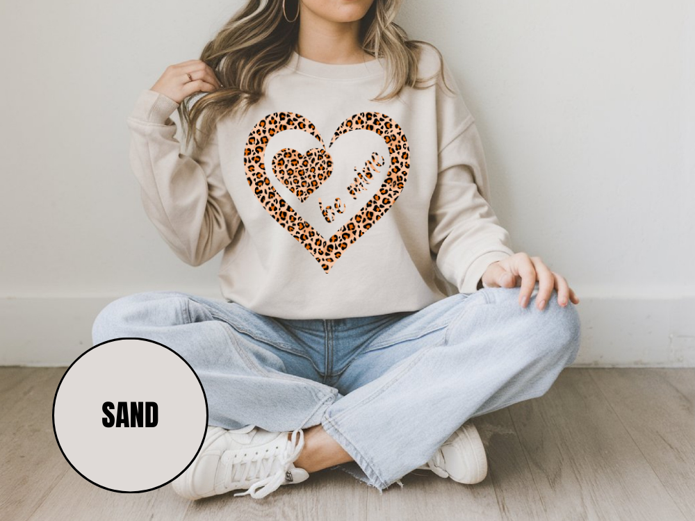 "Be Mine Leopard Design" Valentine's Day (Gildan 18000) VD066