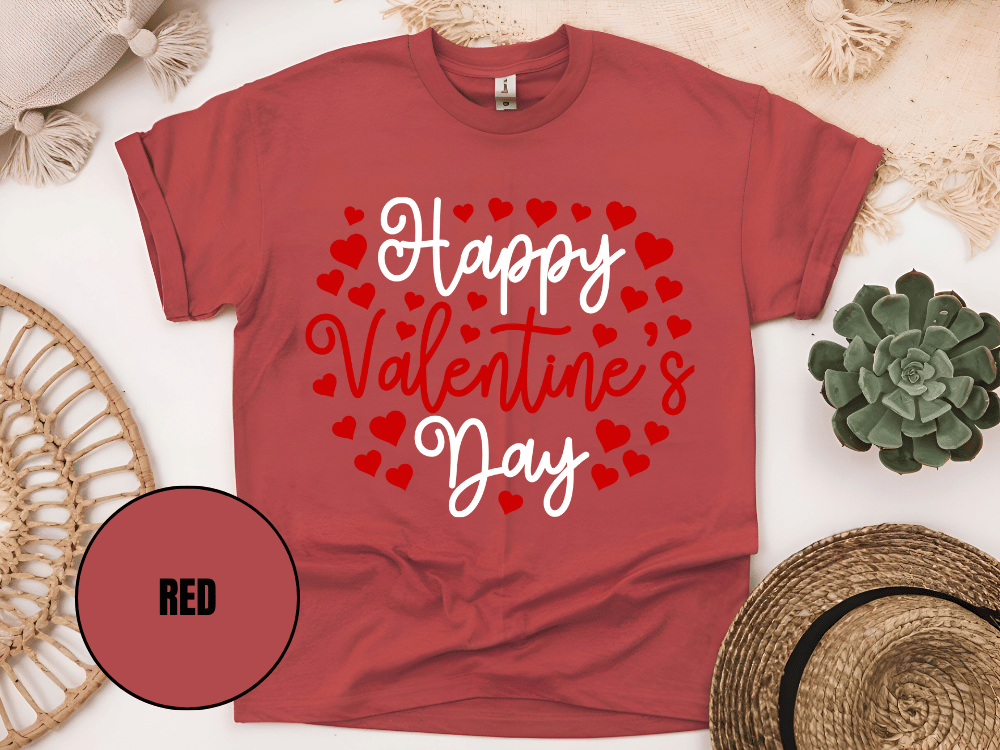 "Happy Valentine's day" T-Shirt, (Gildan 5000) VD010