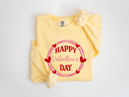"Happy Valentine's Day" Valentine's Day (Comfort Color) VDS064