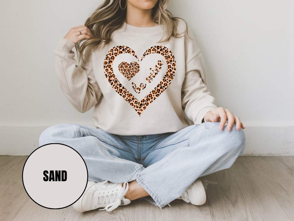 "Be Mine Leopard Design" Valentine's Day (Gildan 18000) VD065