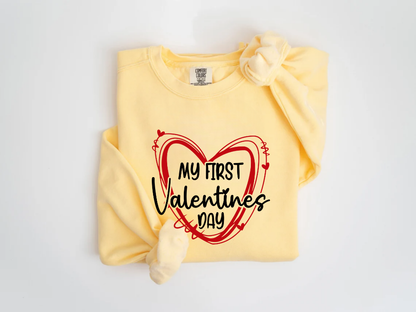 "My First Valentine's Day" Valentine's Day (Comfort Color) VDS058