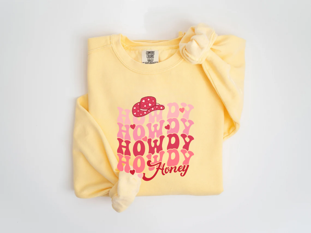"Howdy Honey" Valentine's Day (Comfort Color) VDS042