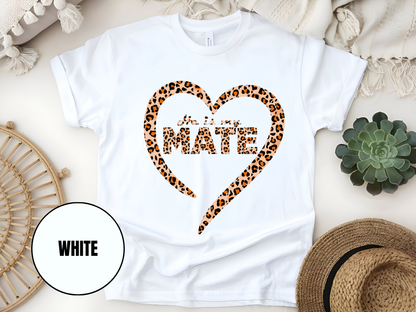 "He Is My Mate Leopard Design" T-Shirt, (Gildan 5000) VD078