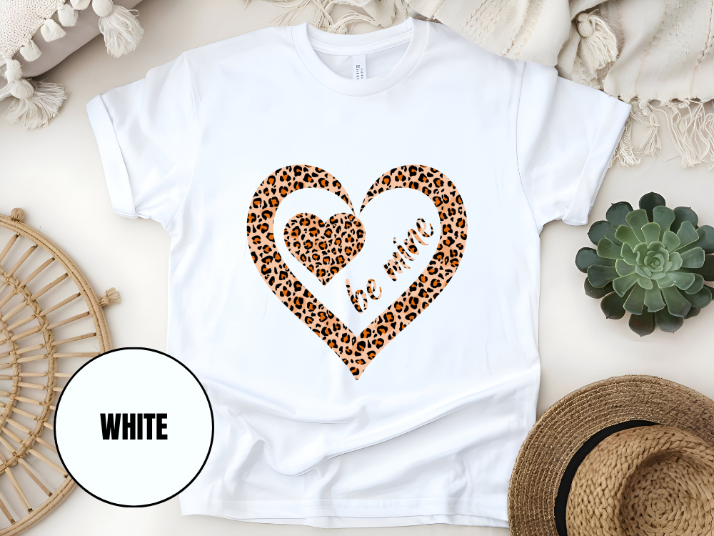"Be Mine Leopard Design" T-Shirt, (Gildan 5000) VD066
