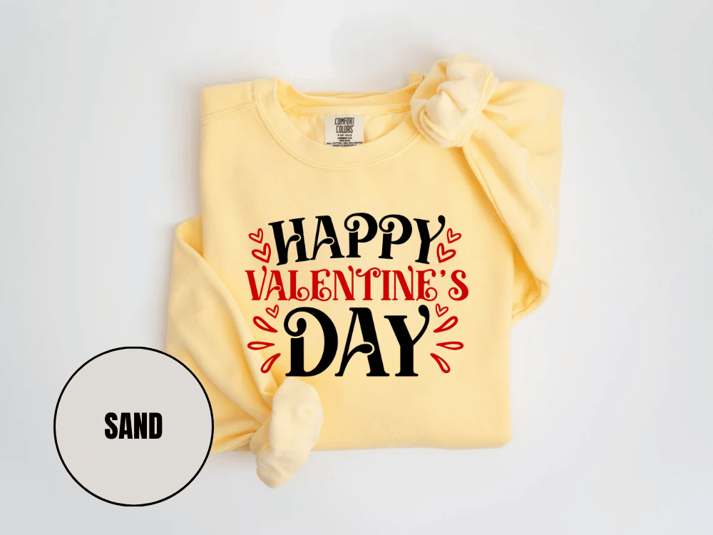 "Happy Valentine's Day" Valentine's Day (Comfort Color) VDS004