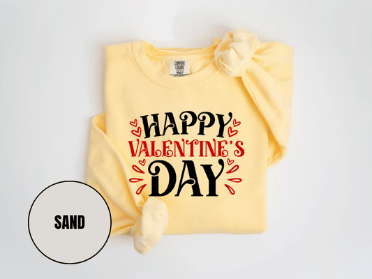 "Happy Valentine's Day" Valentine's Day (Comfort Color) VDS004