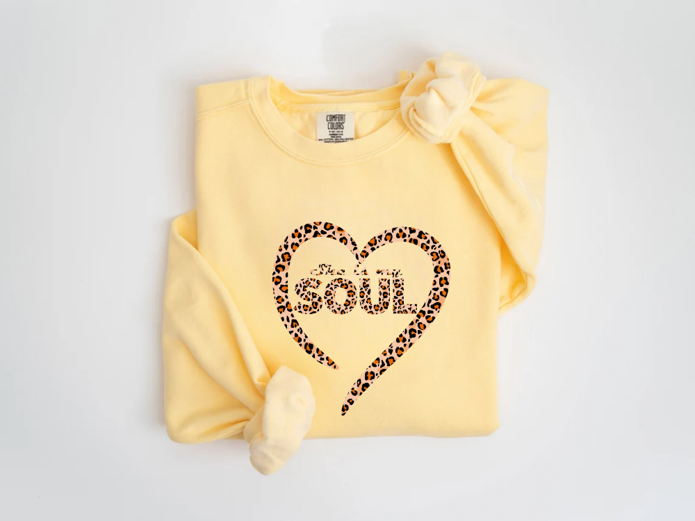 "She Is My Soul Leopard Design" Valentine's Day (Comfort Color) VDS080