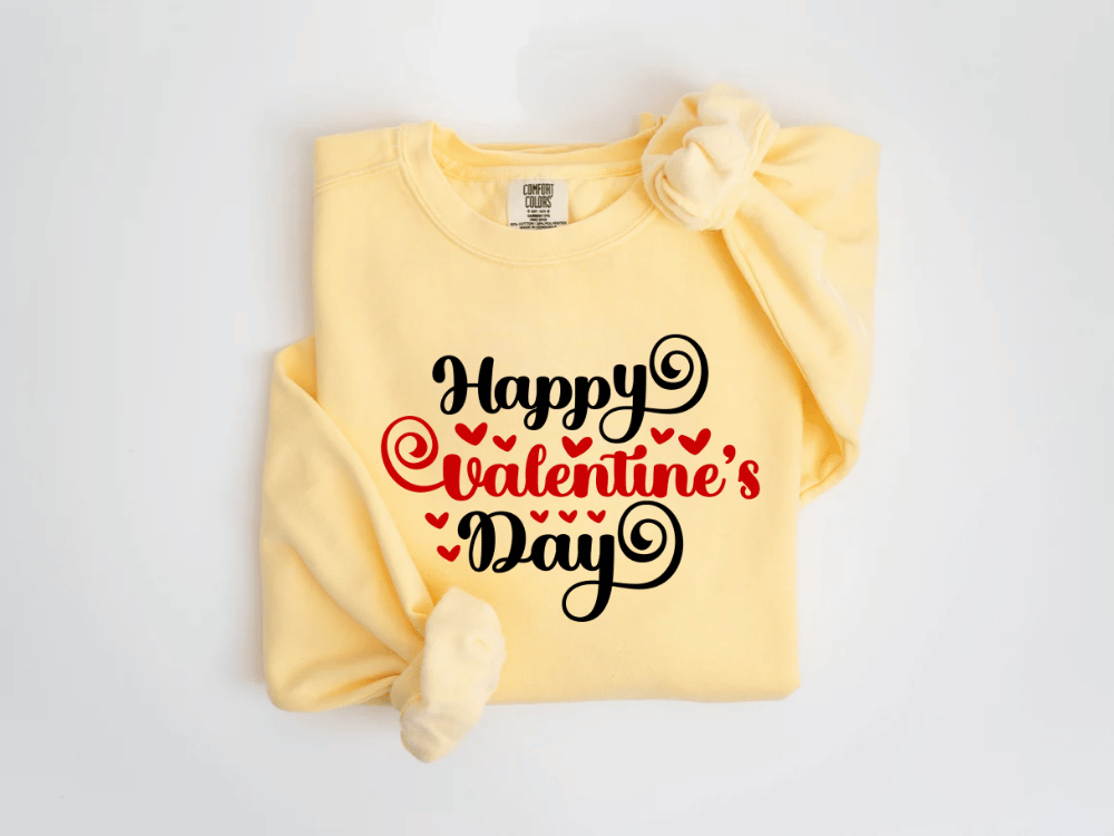 "Happy Valentine's Day" Valentine's Day (Comfort Color) VDS008