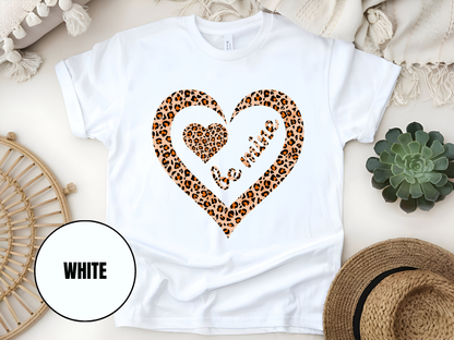 "Be Mine Leopard Design" T-Shirt, (Gildan 5000) VD065
