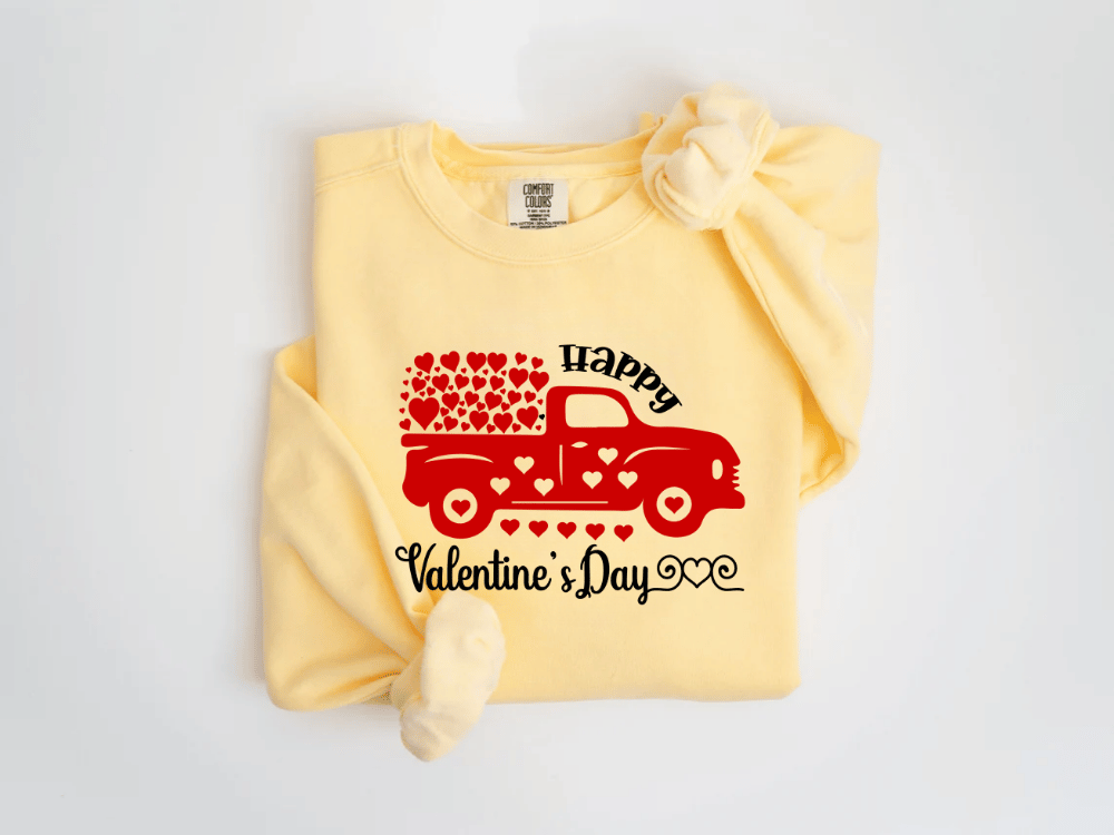 "Happy Valentine's Day" Valentine's Day (Comfort Color) VDS006