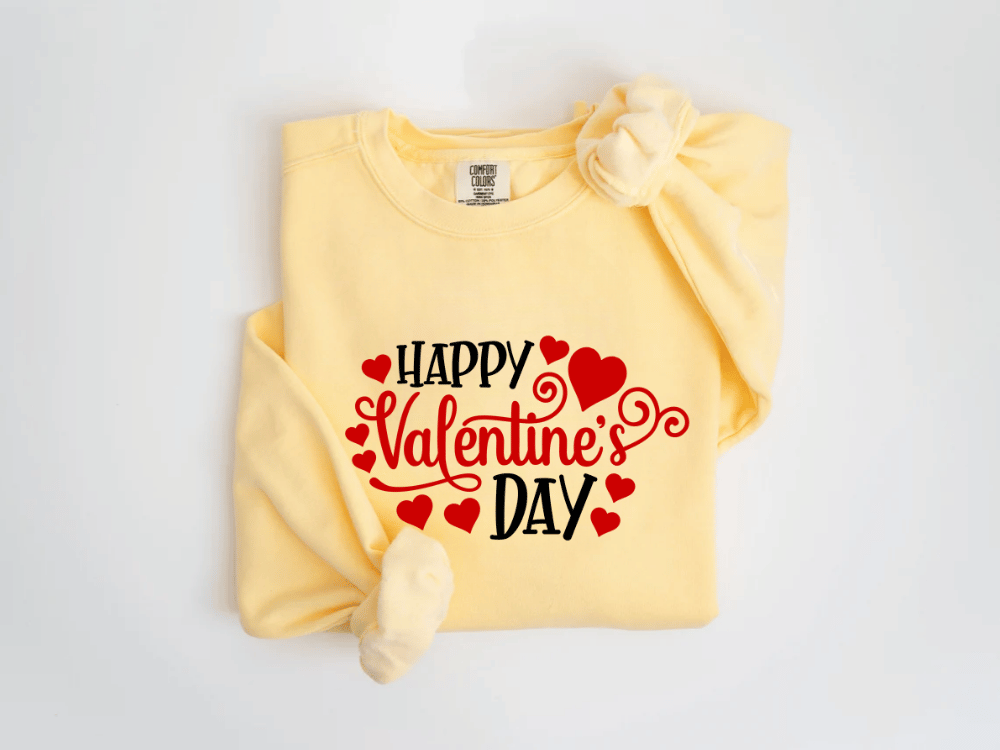 "Happy Valentine's Day" Valentine's Day (Comfort Color) VDS007