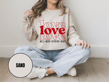 "Love Love Love" Valentine's Day (Gildan 18000) VD061