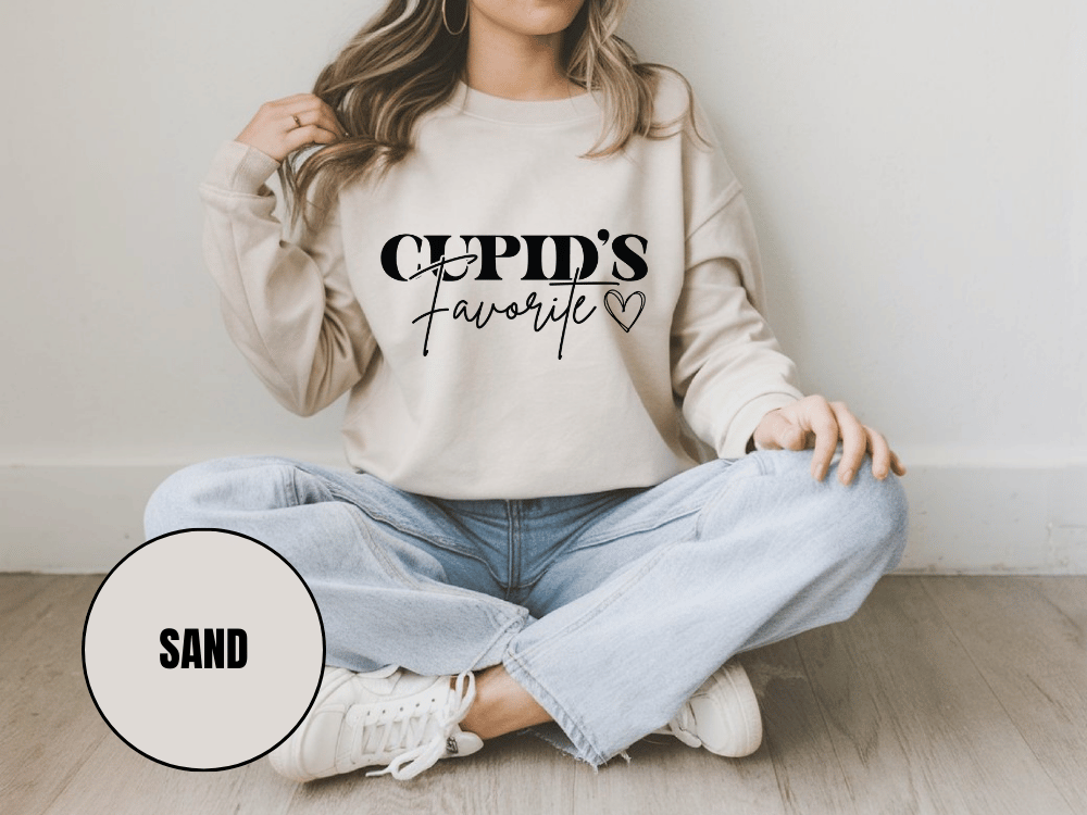 "Cupid's Favorite" Valentine's Day Sweatshirt, (Gildan 18000) VD012