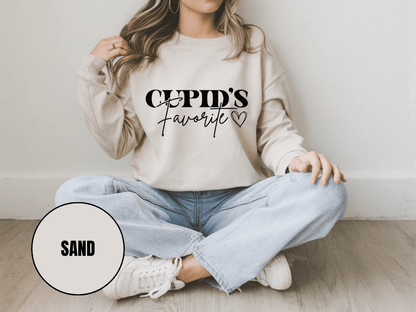 "Cupid's Favorite" Valentine's Day Sweatshirt, (Gildan 18000) VD012