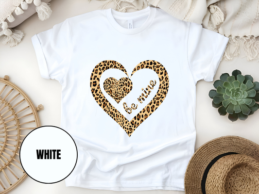 "Be Mine Leopard Design" T-Shirt, (Gildan 5000) VD067