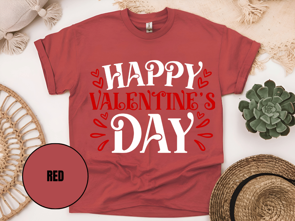 "Happy Valentine's day" T-Shirt, (Gildan 5000) VD004