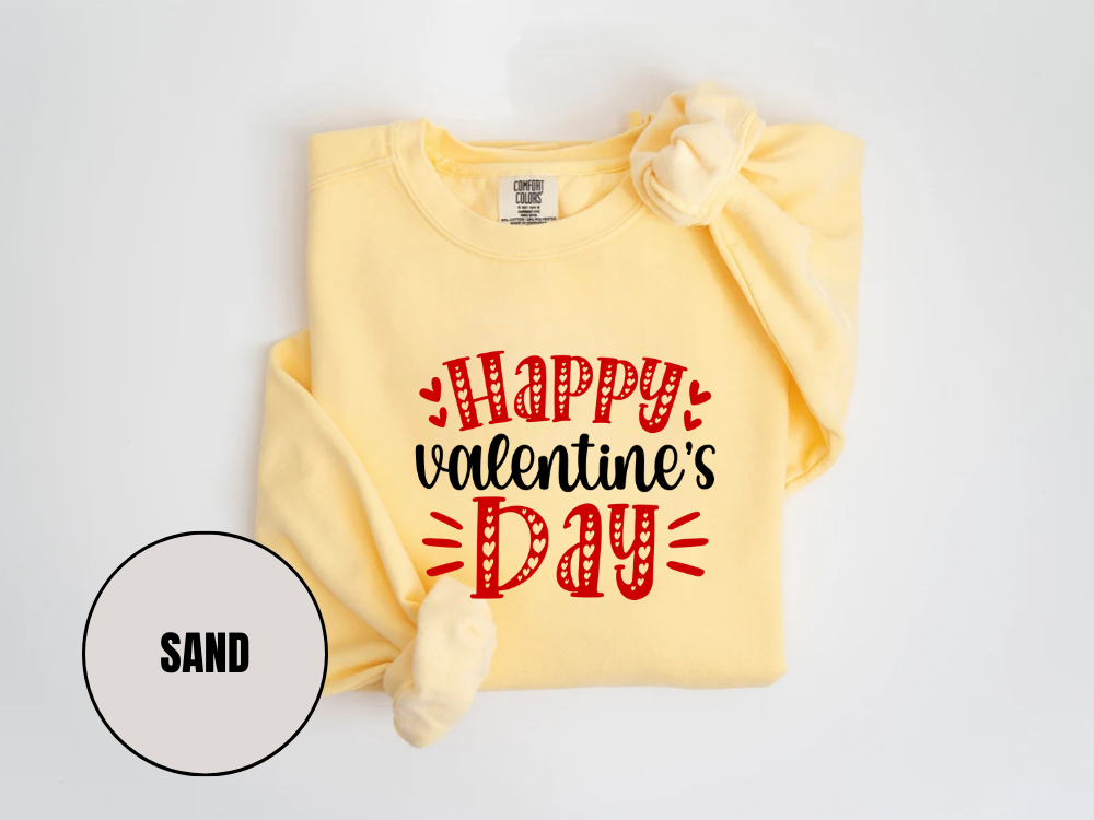 "Happy Valentine's Day" Valentine's Day (Comfort Color) VDS001