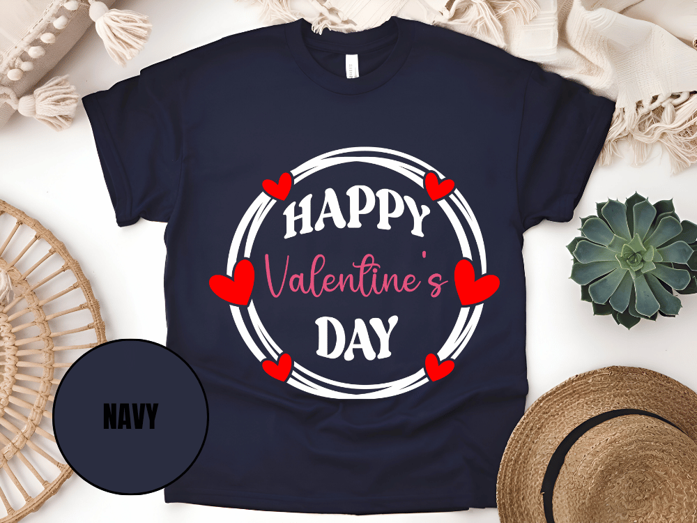 "Happy Valentine's Day" T-Shirt, (Gildan 5000) VD064