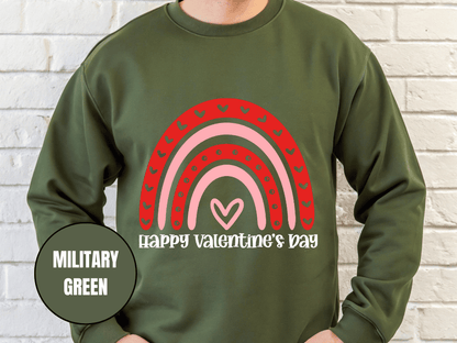 "Happy Valentine's Day" Valentine's Day Sweatshirt, (Gildan 18000) VD005