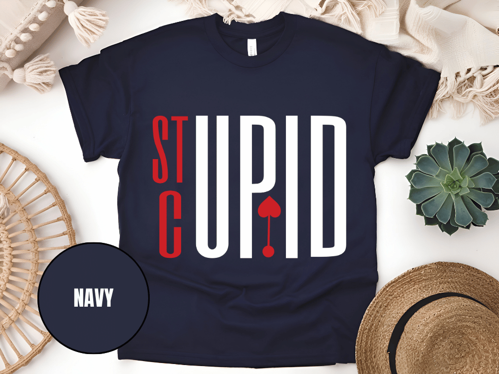 "Stupid Cupid, Valentine's Day" T-Shirt, (Gildan 5000) VD029