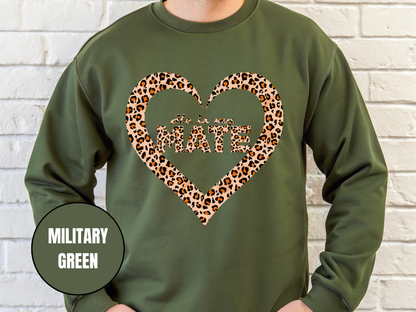 "He Is My Mate Leopard Design" Valentine's Day (Gildan 18000) VD069