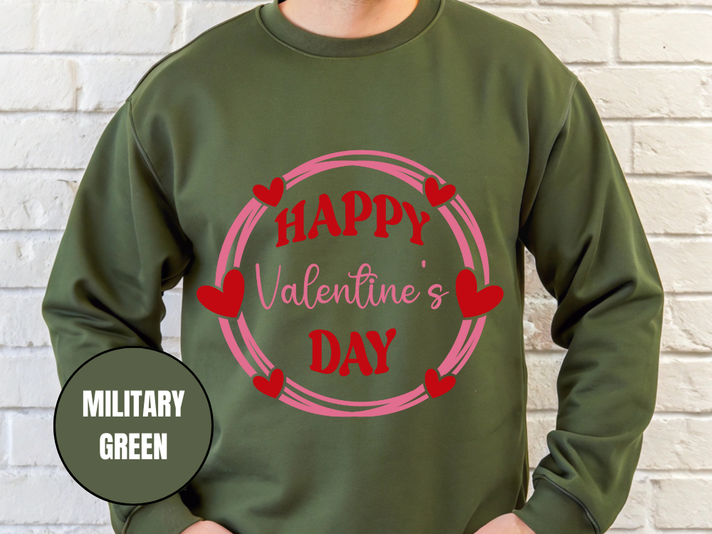 "Happy Valentine's Day" Valentine's Day (Gildan 18000) VD064