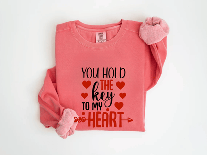 "You Hold The Key to My Heart" Valentine's Day (Comfort Color) VDS026