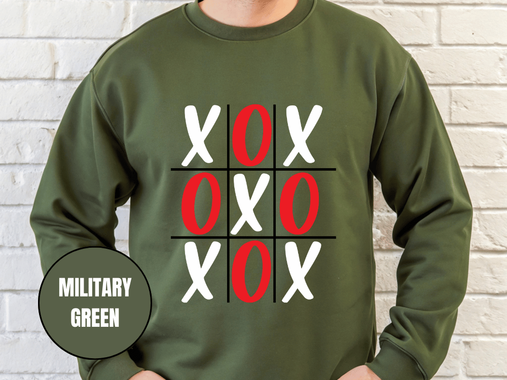 "XOXOXO" Valentine's Day Sweatshirt, (Gildan 18000) VD015