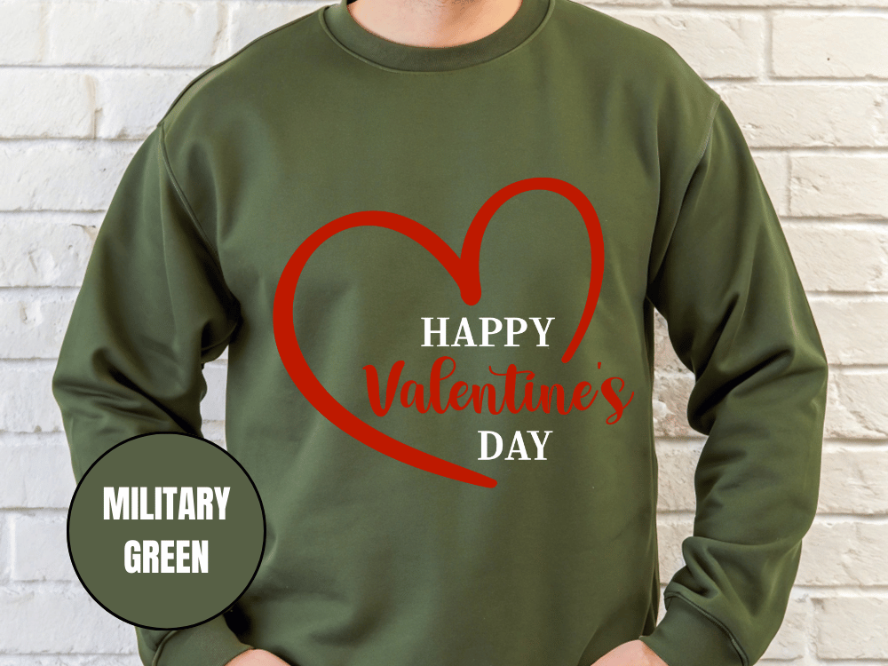 "Happy Valentine Days" Valentine's Day Sweatshirt, (Gildan 18000) VD019