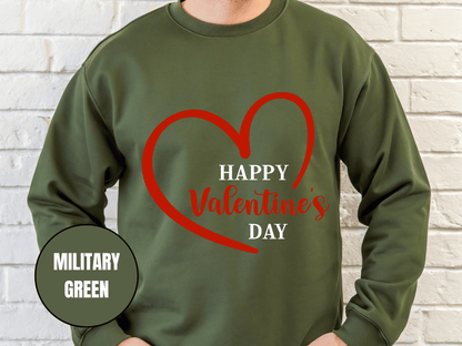 "Happy Valentine Days" Valentine's Day Sweatshirt, (Gildan 18000) VD019