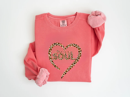 "She Is My Soul Leopard Design" Valentine's Day (Comfort Color) VDS080