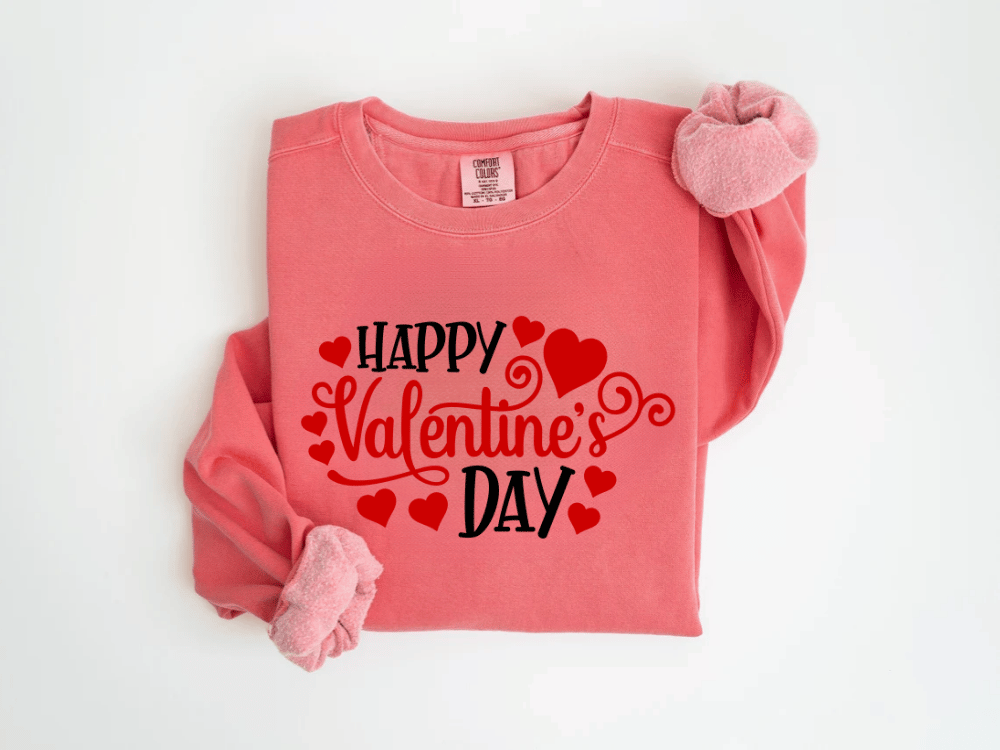 "Happy Valentine's Day" Valentine's Day (Comfort Color) VDS007